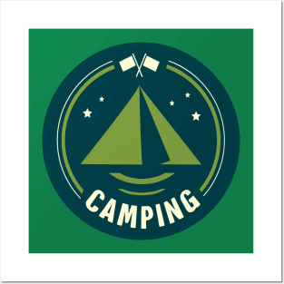 Camping Outdoor Adventure Design Posters and Art